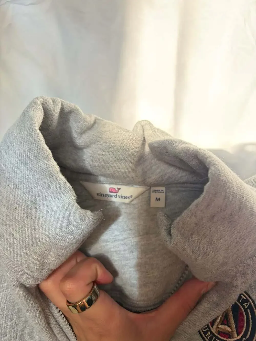 Vineyard Vines Atlanta United FC Heather Gray Quarter-Zip Pullover size Medium